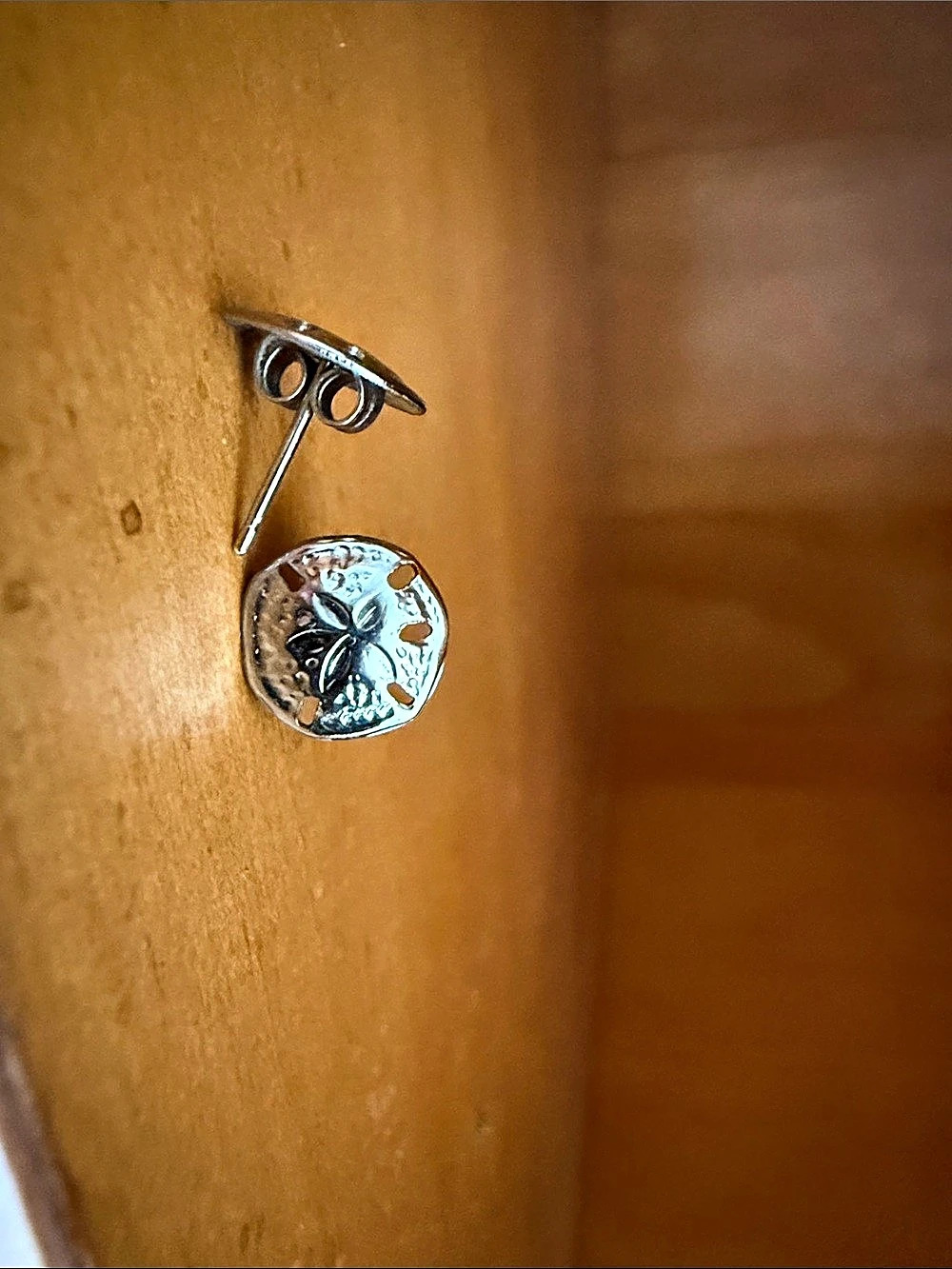 Silver Sand dollar earrings